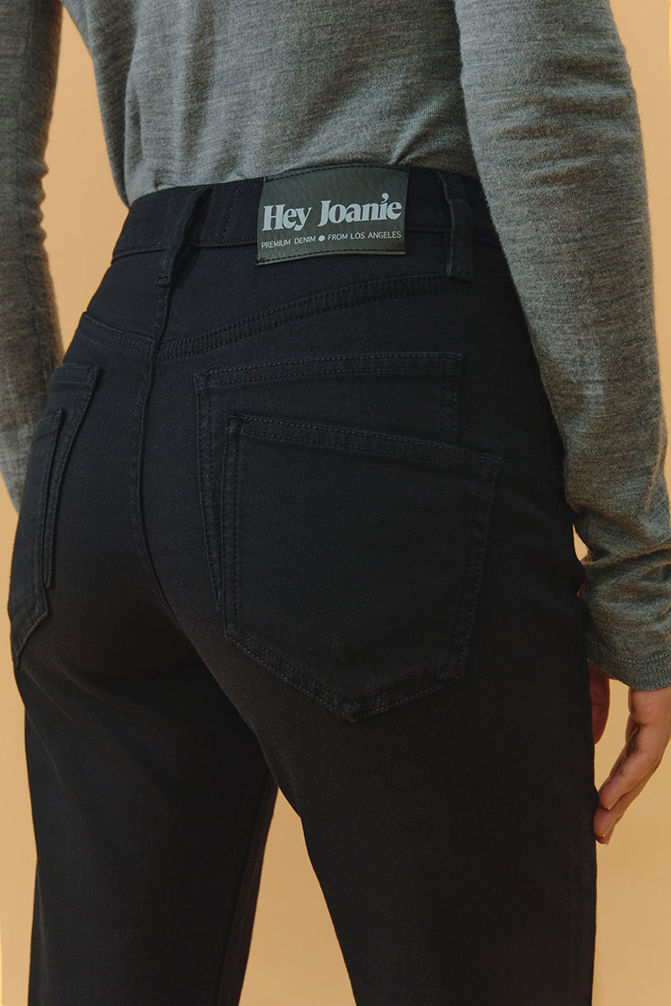 Two Shots High Rise Straight Crop Jeans HJ013 Hey Joanie