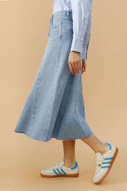 Monica Swing Denim Midi Skirt HJ806 Hey Joanie