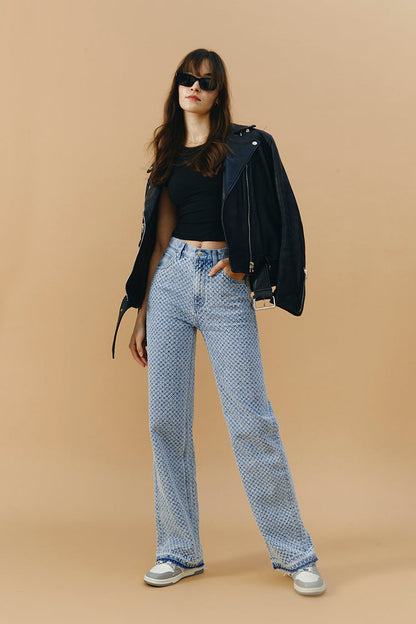 Coney Island Whitefish Tweed Wide Jeans HJ007 [FINAL SALE] Hey Joanie