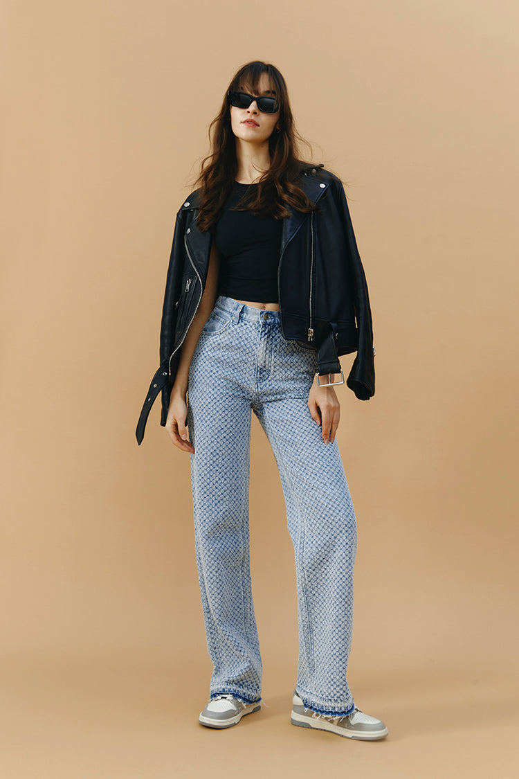 Coney Island Whitefish Tweed Wide Jeans HJ007 [FINAL SALE] Hey Joanie