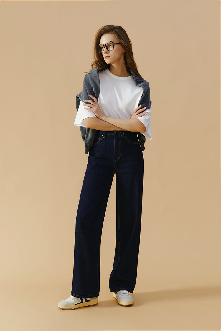 Coney Island Whitefish High Rise Wide Jeans HJ007 Hey Joanie