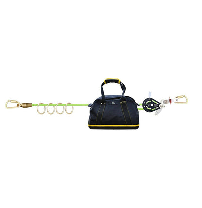 Frontline HLK1004 4-person 100' Adjustable Horizontal Lifeline System with 6' Anchor Straps VM Hardware