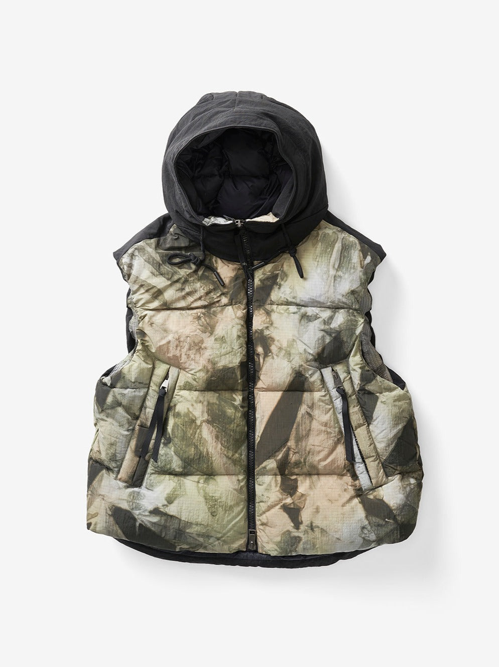 Hooded Down Vest - Rekall Tie Holden Outerwear