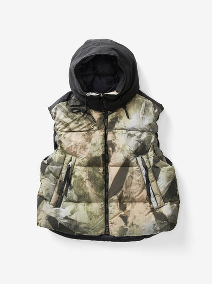 Hooded Down Vest - Rekall Tie Holden Outerwear