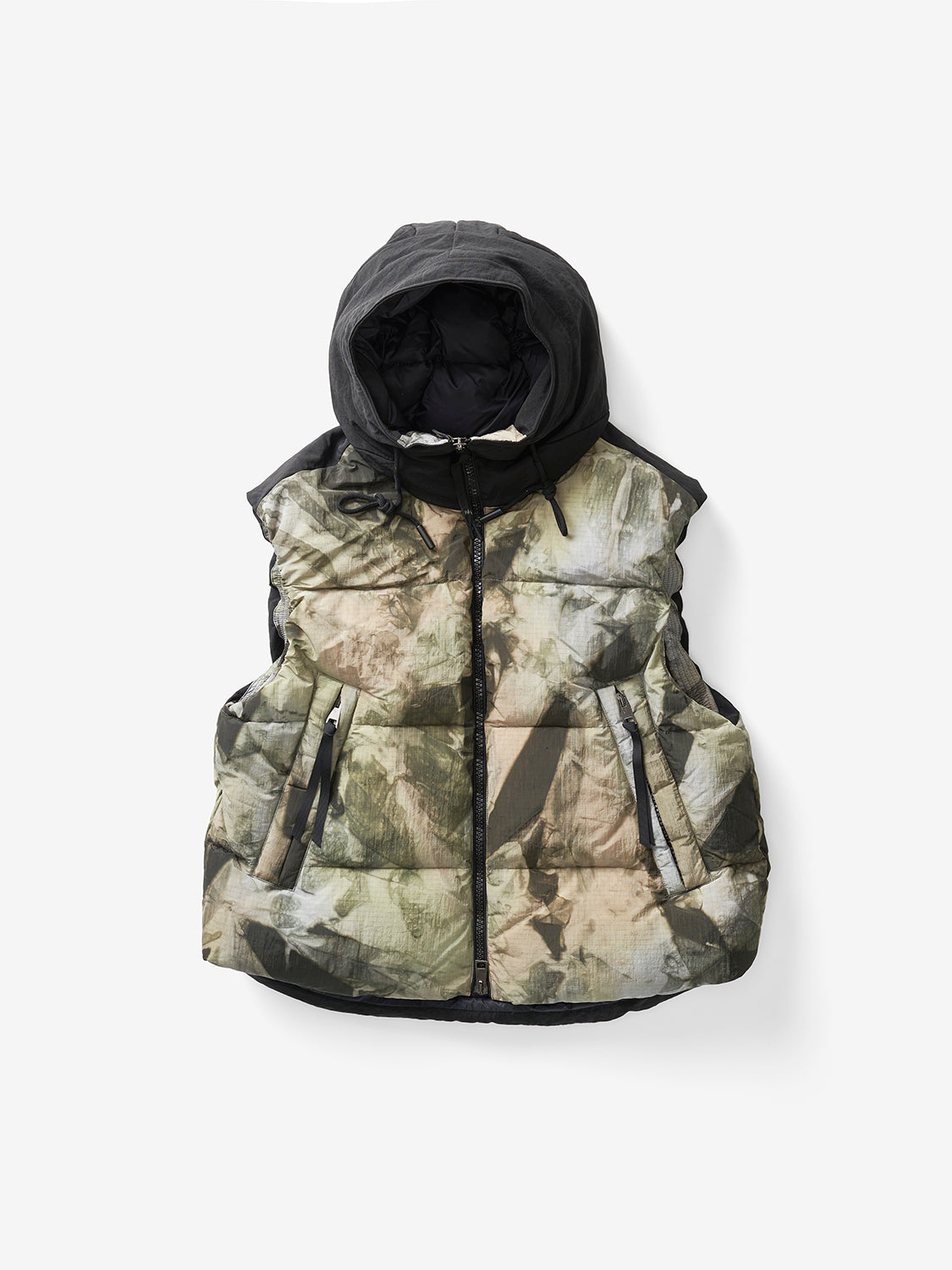 Hooded Down Vest - Rekall Tie Holden Outerwear