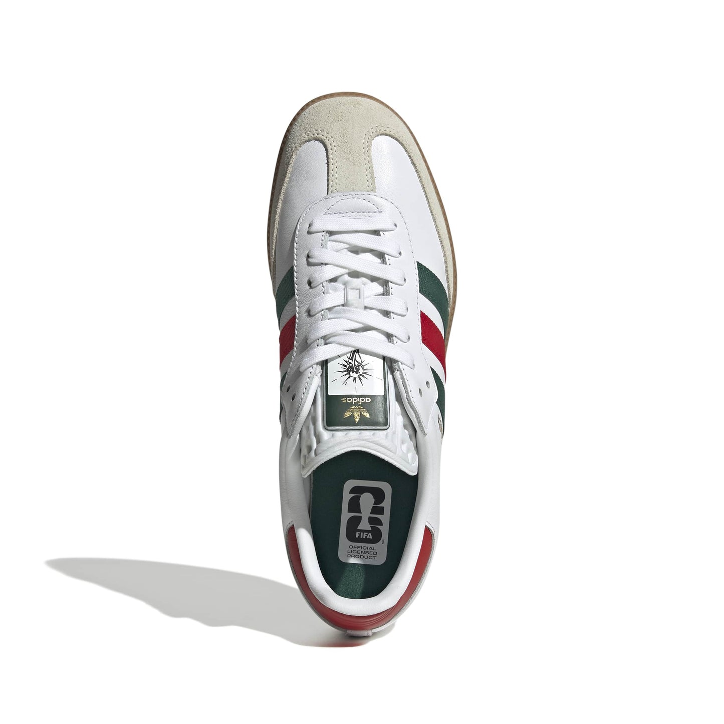 Adidas Mens Samba OG - White/Scarlet/Dark Green Denim Exchange