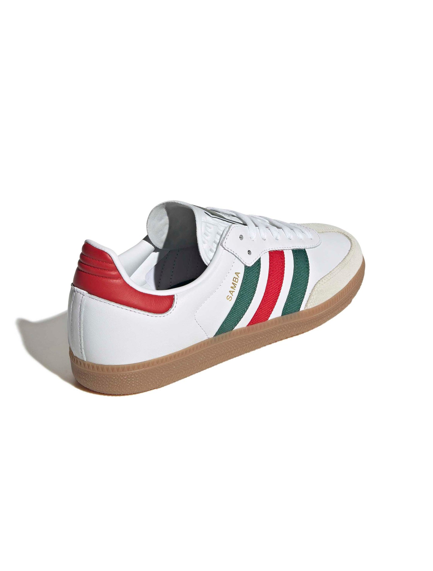 Adidas Mens Samba OG - White/Scarlet/Dark Green Denim Exchange