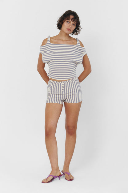 JACI SHORTS IN SEASIDE STRIPE findmenowthelabel