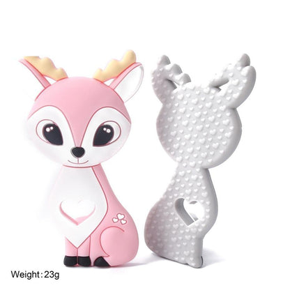 Silicone Teethers Food Grade Tiny Rod Teething Baby Shower Gifts Cartoon Animals Teether Let's Make 1pc Stevvex