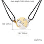 Black White Cat Stitching Necklace Friendship Heart Shape Gold White Cat Cute Couple Jewelry