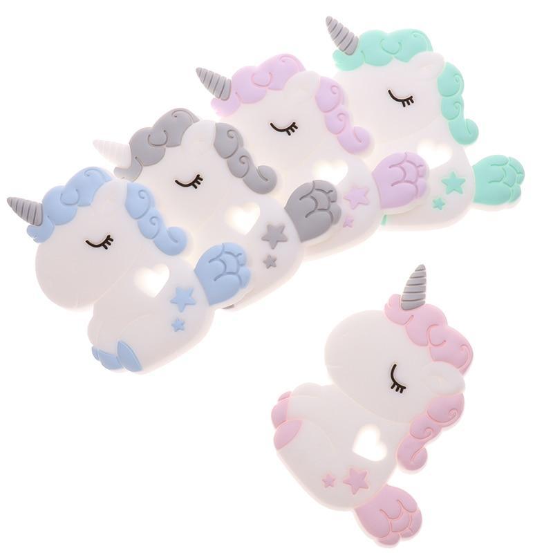Unicorn Silicone Baby Teether Cartoon Animal BPA Free Rodents Teething  Shower Gifts Koala Penguin Owl Fox For Kids Stevvex