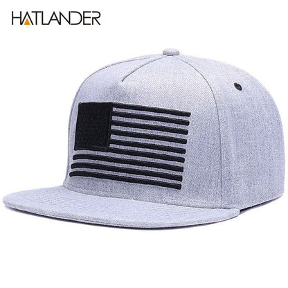 Raised Flag Embroidery Snapback Cap FitiqueFit