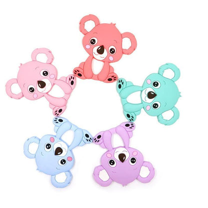 1pc Unique Baby Koala Silicone Teether Teething Chew Toy   Nursing Tool Pendant Food Grade Silicone Stevvex