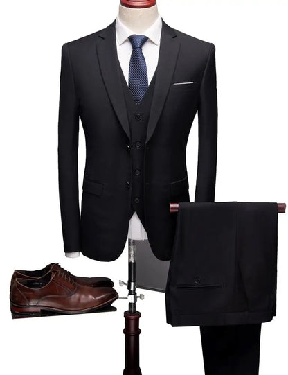High Quality 3 Pieces One or Two Buttons  Navy Blue Color Wedding Suit Party Business Man Suit in Stock MMSB5 NovaCart