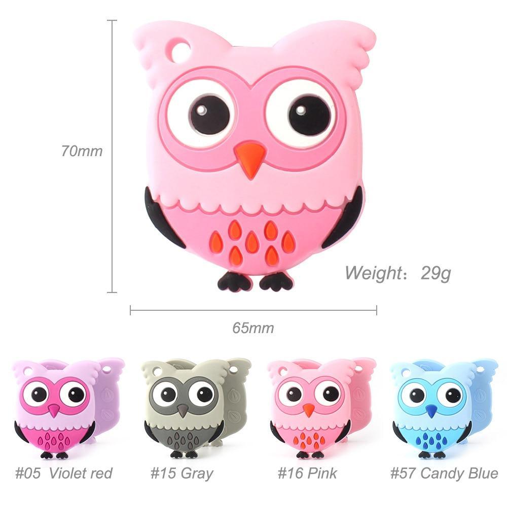 Owl Silicone Teethers Food Grade For Baby Teething  Silicone Beads Teething Toddler Toys For Kids Stevvex