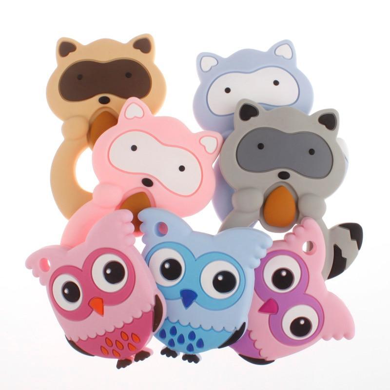Unicorn Silicone Baby Teether Cartoon Animal BPA Free Rodents Teething  Shower Gifts Koala Penguin Owl Fox For Kids Stevvex