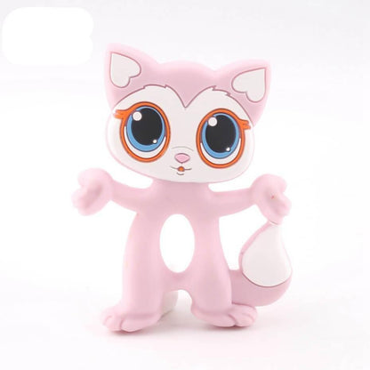 Silicone Teethers Food Grade Tiny Rod Teething Baby Shower Gifts Cartoon Animals Teether Let's Make 1pc Stevvex