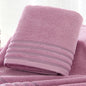 New Stripe Cotton Towel Bath Towel of Three Sets Solid Color Thicken Bathroom Towels Set