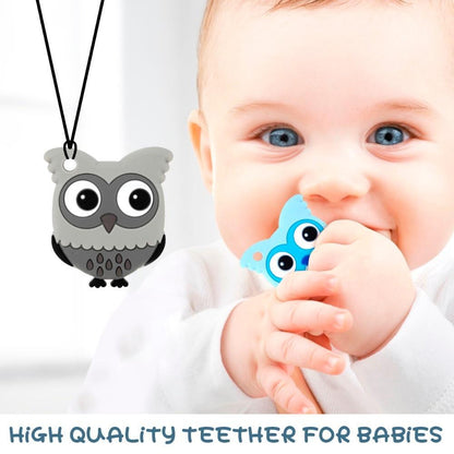Baby Silicone Teethers BPA Free Teething Toy Animal Dog Koala Owl Elephant Baby Ring Teether Silicone Beads For Kids and Baby Stevvex