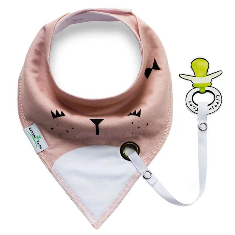 Saliva Towel Baberos Bebes Baby Bibs & Anti-drop Rope Super Absorbent Infant Cotton Bandana Dribble Bib Scarf Newborn Feeding