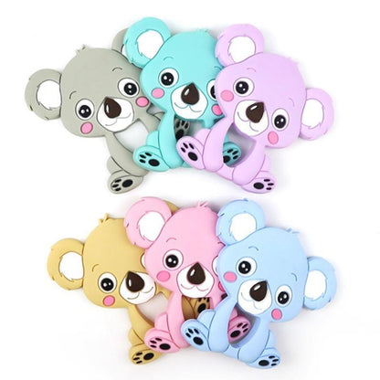 1pc Unique Baby Koala Silicone Teether Teething Chew Toy   Nursing Tool Pendant Food Grade Silicone Stevvex