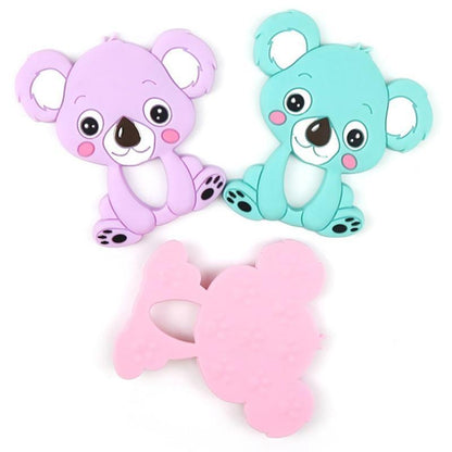 1pc Unique Baby Koala Silicone Teether Teething Chew Toy   Nursing Tool Pendant Food Grade Silicone Stevvex