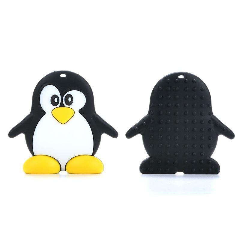 Baby Teethers Cartoon Animal Baby Teething Toy Penguin Silicone Teether Unicorn Pendant Raccoon Accessories Stevvex