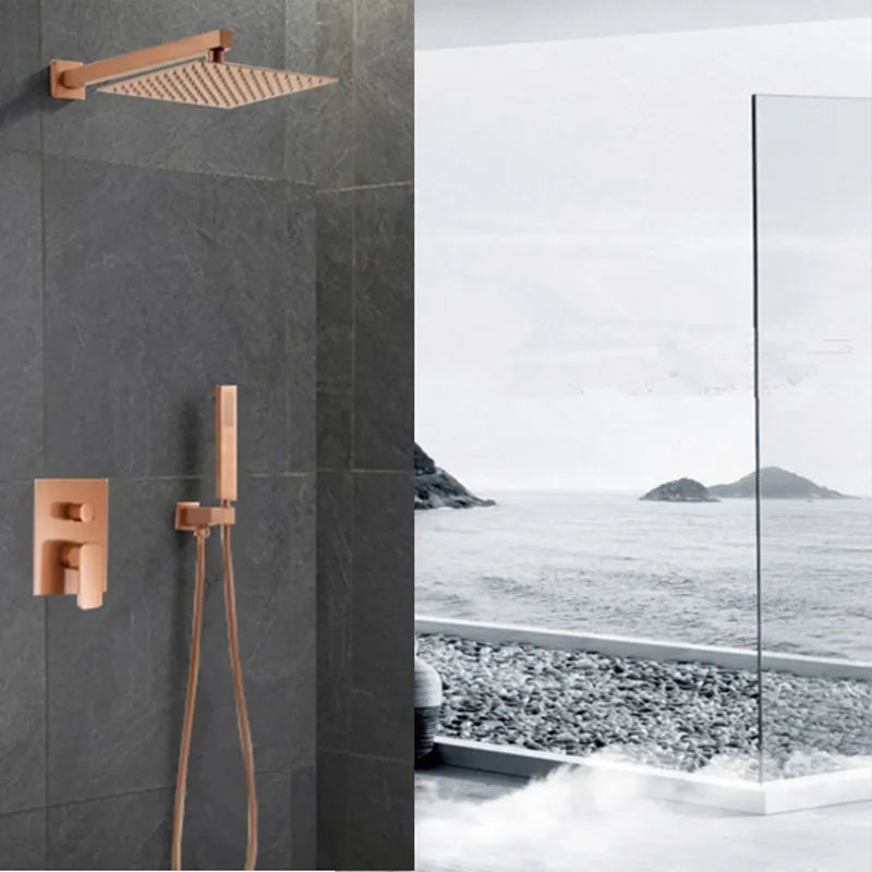 Wall Mount Luxury  Hotel Set Rose Gold Bathroom Accessories NovaCart
