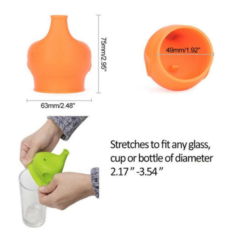 Durable Animal Shape Strong Suction Nozzle Bottle Cover Mouth Cup Drink Bottle Spill-proof Caps For Children Easy Baby Grip Stevvex