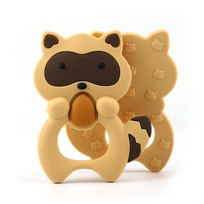 Gingerbread Man Raccoon Donut Silicone Teether Latex Free Teething Toy Baby Gift Food Grade Silicone Stevvex