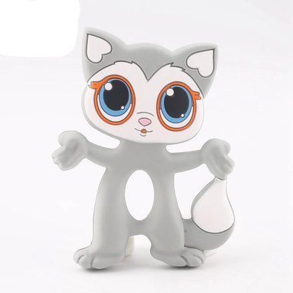 Silicone Teethers Food Grade Tiny Rod Teething Baby Shower Gifts Cartoon Animals Teether Let's Make 1pc Stevvex