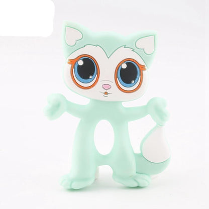 Silicone Teethers Food Grade Tiny Rod Teething Baby Shower Gifts Cartoon Animals Teether Let's Make 1pc Stevvex
