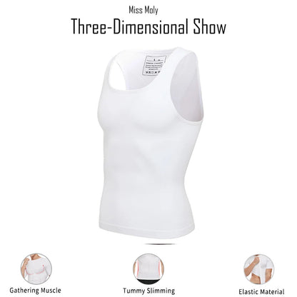 Mens Slimming Body Shaper Chest Compression Shirts Tummy Control Shapewear Gynecomastia Abdomen Slim Vest Waist Trainer Corset NovaCart