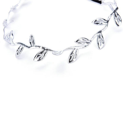 Luxury Modern Gold Silver Leaves Hairbands Summer Hair Accessories Bridal Trendy Jewelry For Mother and  Daughter Stevvex