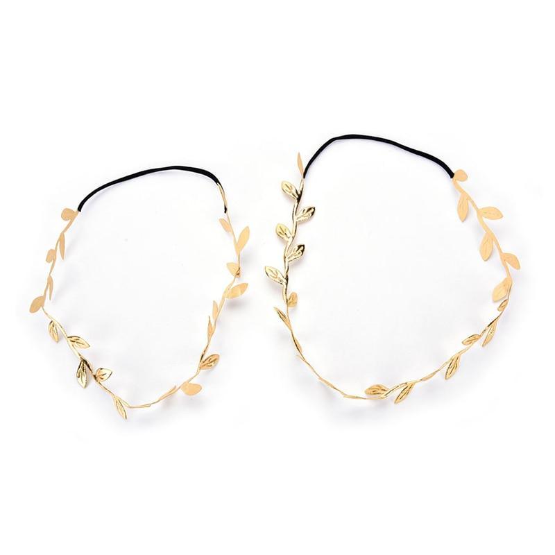 Luxury Modern Gold Silver Leaves Hairbands Summer Hair Accessories Bridal Trendy Jewelry For Mother and  Daughter Stevvex