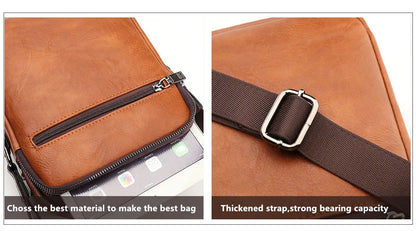 JEEP BULUO Multi-function Business Handbags Men New Man's Shoulder Bag Large Capacity Leather Messenger Bag Crossbody Big Brand NovaCart