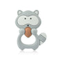 Baby Teethers Cartoon Animal Baby Teething Toy Penguin Silicone Teether Unicorn Pendant Raccoon Accessories Stevvex