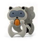 Gingerbread Man Raccoon Donut Silicone Teether Latex Free Teething Toy Baby Gift Food Grade Silicone Stevvex