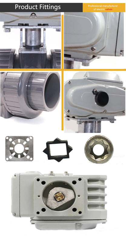 Electric Ball Valve Dn40 Dn50 Ss304 4-20ma 0-10v 220V DC24V Ctb-005 Proportional Electric Control Ball Valve NovaCart