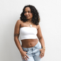The Hunter - Double Layer Bandeau - White Boob-eez