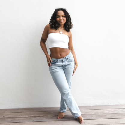 The Hunter - Double Layer Bandeau - White Boob-eez