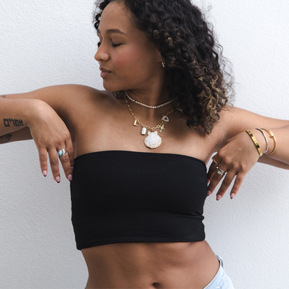 The Hunter - Double Layer Bandeau - Black Boob-eez