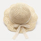 Handmade Modern Elegant Lady Baby Girls Breathable Lace Cap With Bow Great For Beach Sun Stevvex