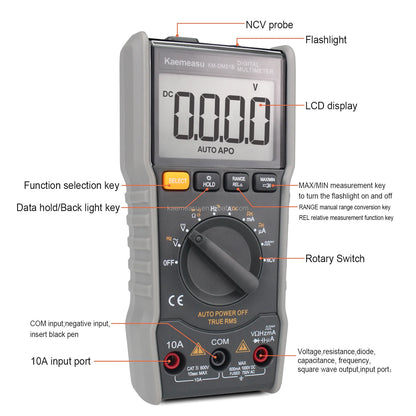 OEM ODM Anti-Burn Multitester DC/AC NCV Measure Square-wave Output True-rms Auto Range Digital Multimeters NovaCart