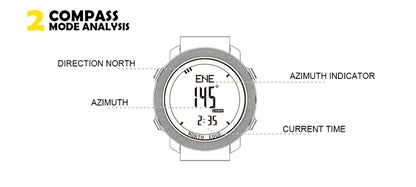 NORTH EDGE Men's sport Digital watch Hours Running Swimming Military Army watches Altimeter Barometer Compass waterproof 50m NovaCart