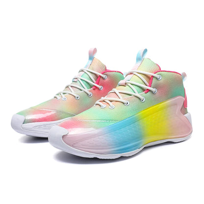 Basketball Boots Men Women Mid Cut Hook Loop Basket Sport Sneakers Cushioned Breathable Training Shoe NovaCart