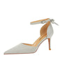 286-A2 BIGTREE European and American Fashion Women's Shoes Hollow Shallow Mouth Pointed Bow Women's High Heels NovaCart