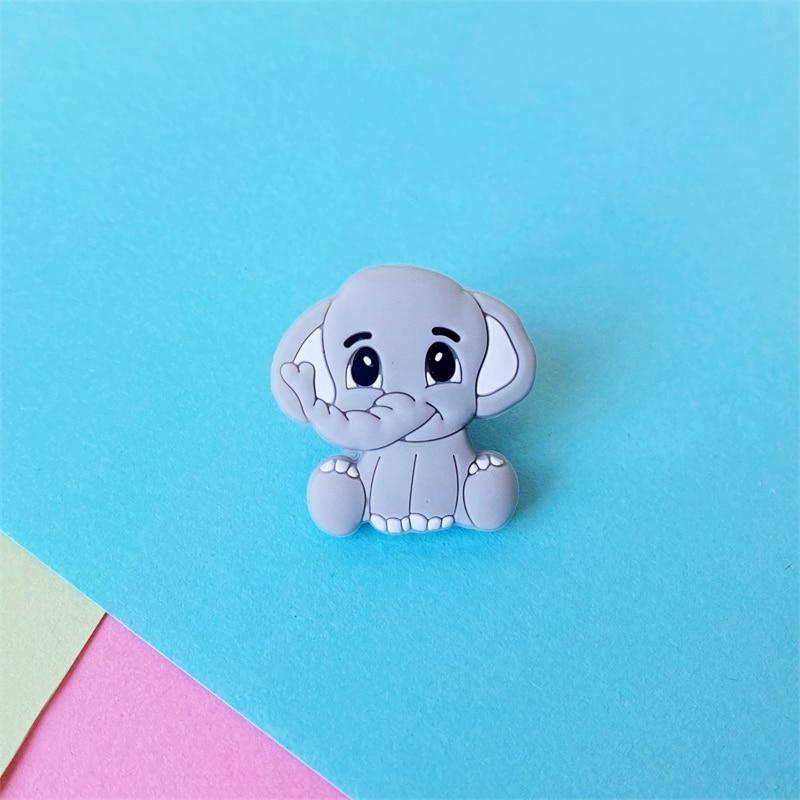 2pc Silicone Elephant Teether  Baby Silicone Chew Charms Baby Teething Gift Toddler Toys Unique Design Stevvex