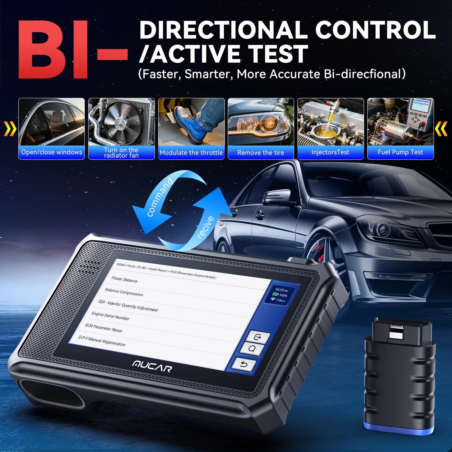 Lifetime Free Update MUCAR VO6 OBD2 Scanner 28 Reset Services Bidirectional Scan Tools Full Systems Auto Diagnostic Tool Scanner NovaCart