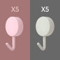 10PCS Self Adhesive Wall Hook Strong Without Drilling Coat Bag Bathroom Door Kitchen Towel Hanger Hooks Home Storage Accessories Decorative Hooks Entrance Organizers with Self-Adhesive Hooks for Hanging Keys Towels Stevvex